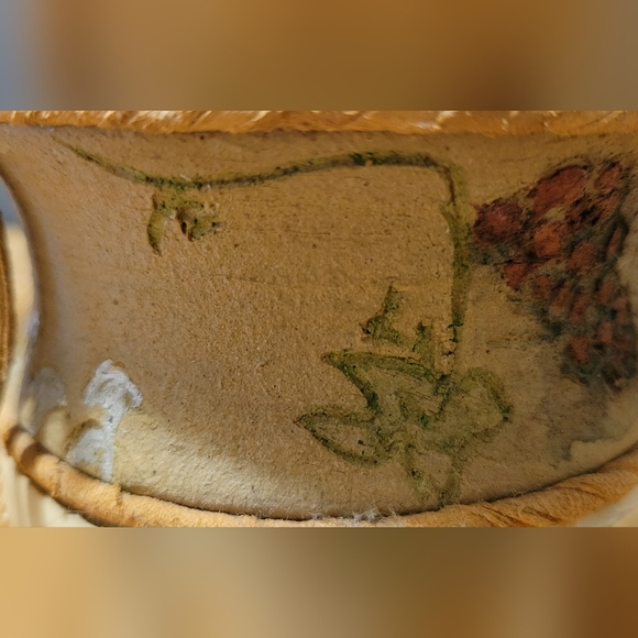 Handmade pottery Rattle Skin Drum Artist Made PNW 🎶 Vintage unique - Picture 10 of 12